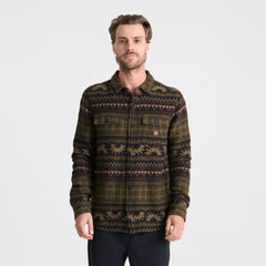 Nordsman Jacquard Flannel - Dark Military