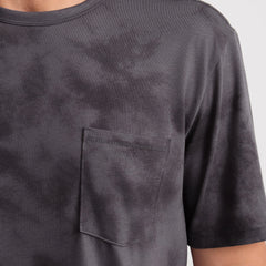 Mathis Active Tie Dye Pocket Short Sleeve Tee - Grey Tie Dye