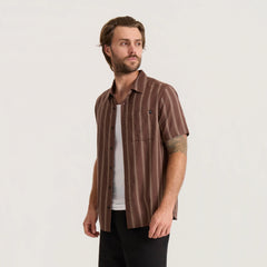 Crosswinds Button Up Shirt - Coco Bean