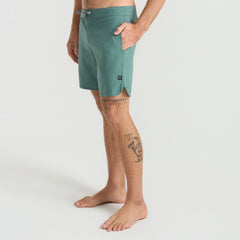 Chiller Scallop 17" Boardshorts - Slate Green