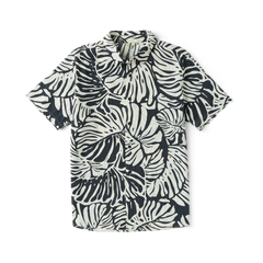 Bless Up Breathable Stretch Shirt - Black Monstera