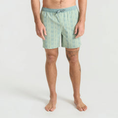 Shorey 16" Trunks - Stripe Sea Foam