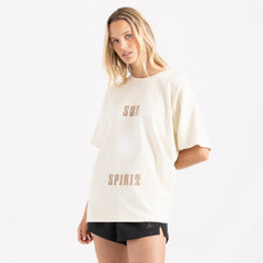 Sun Oversized Premium Tee - Bone