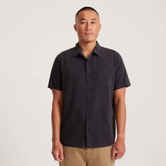 Made To Fade Short Sleeve Button Up Shirt - Washed Charcoal