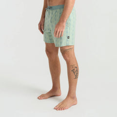 Shorey 16" Trunks - Stripe Sea Foam