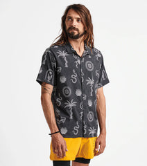 Bless Up Trail Button Up Shirt - Black & White