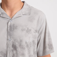 Bless Up Trail Button Up Shirt - Ghost Grey