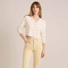 Bluffs Long Sleeve Cardigan - Eggshell
