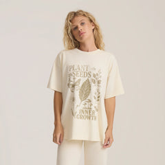 Plant Seeds Oversized Premium Tee - Bone