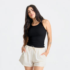 Wind Worn Tank Top - Black