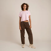 Sunburst Boxy Cropped Premium Tee - Dusty Orchid