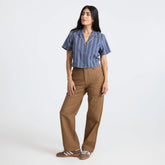 Crosswinds Camp Button Up Shirt - Neptune