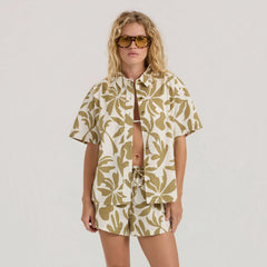 Costa Button Up Shirt - Dusty Olive