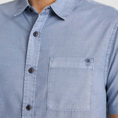 Made To Fade Short Sleeve Button Up Shirt - Washed Slate