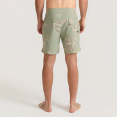 Chiller Scallop 17" Boardshorts - Dusty Sage