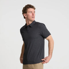 Bless Up Breathable Stretch Polo Shirt - Black