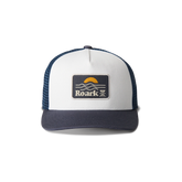 Station Trucker Snapback Hat - White/Navy