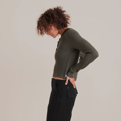 Well Worn Long Sleeve Thermal Sweater - Military