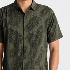 Bless Up Breathable Stretch Shirt - Military Kelp