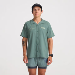 Bless Up Trail Button Up Shirt - Slate Green