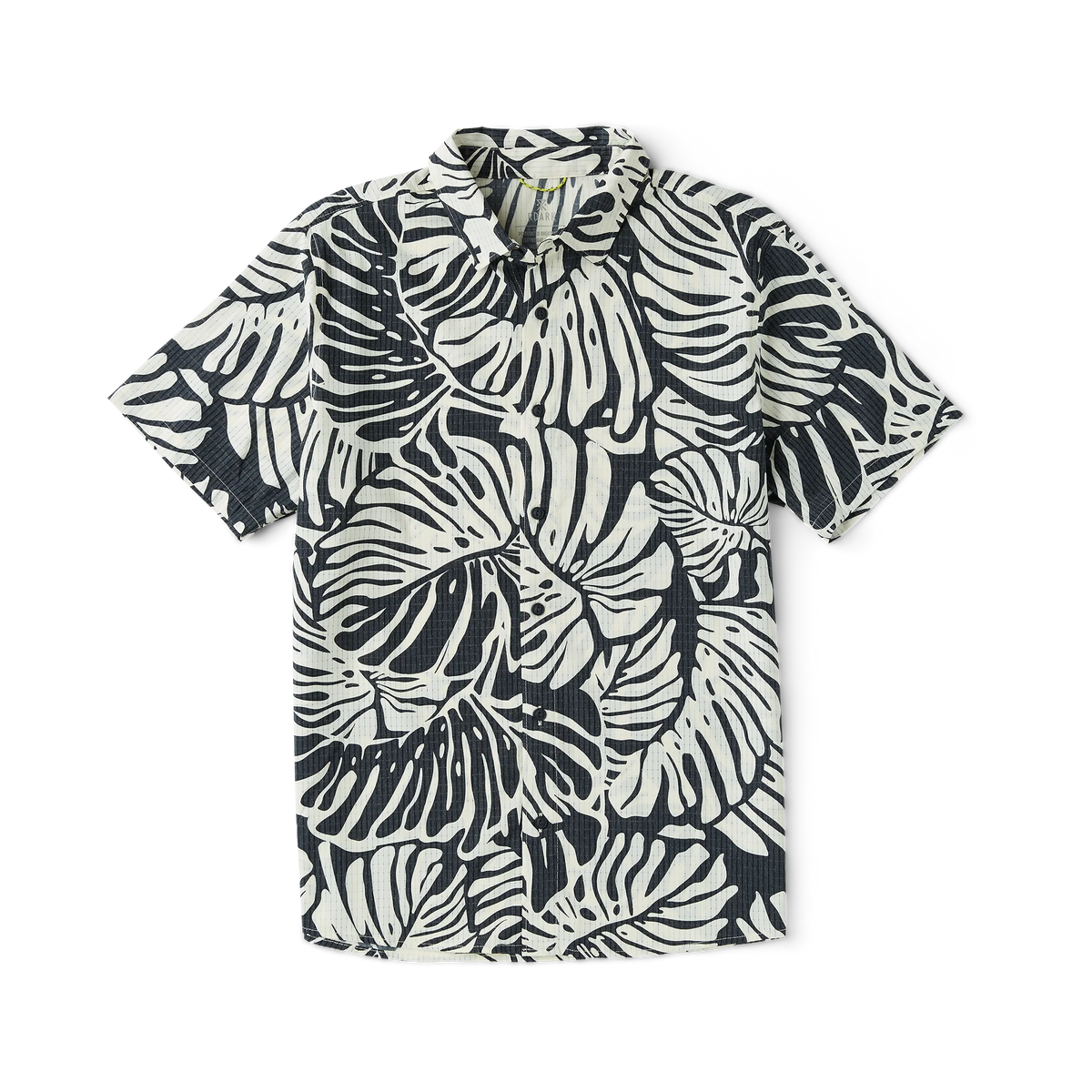 Bless Up Breathable Stretch Shirt - Black Monstera