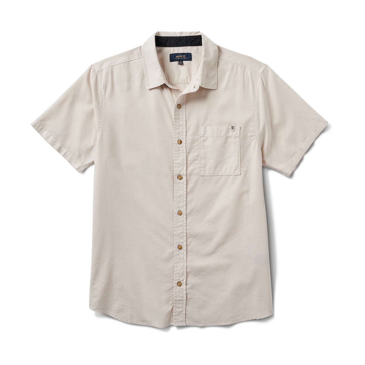 Made To Fade Short Sleeve Button Up Shirt - Washed Bone