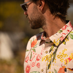 Journey Short Sleeve Button Up Shirt - Dusty Violet