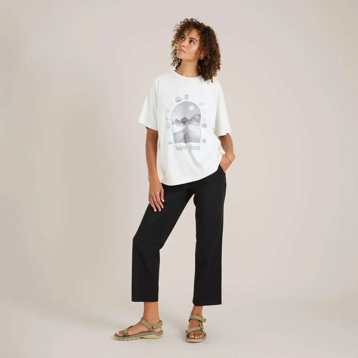 Super Natural Oversized Premium Tee - Mist