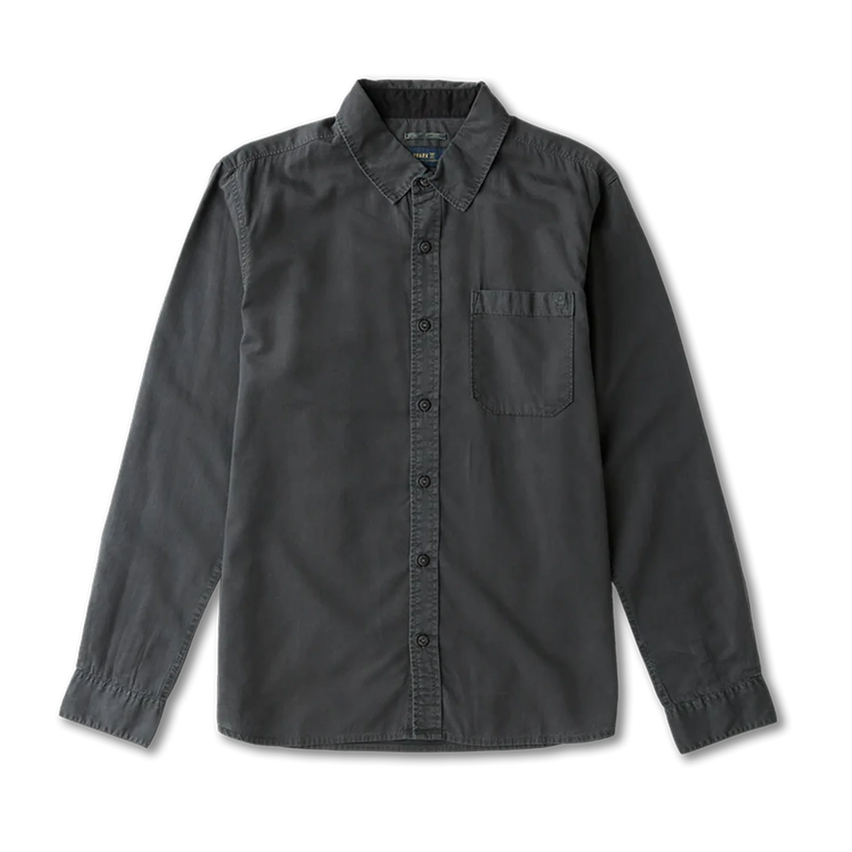 Made To Fade Long Sleeve Button Up Shirt - Washed Charcoal