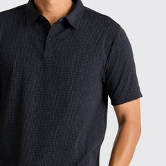 Bless Up Breathable Stretch Polo Shirt - Black