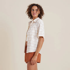 Bless Up Breathable Stretch Shirt - Eggshell