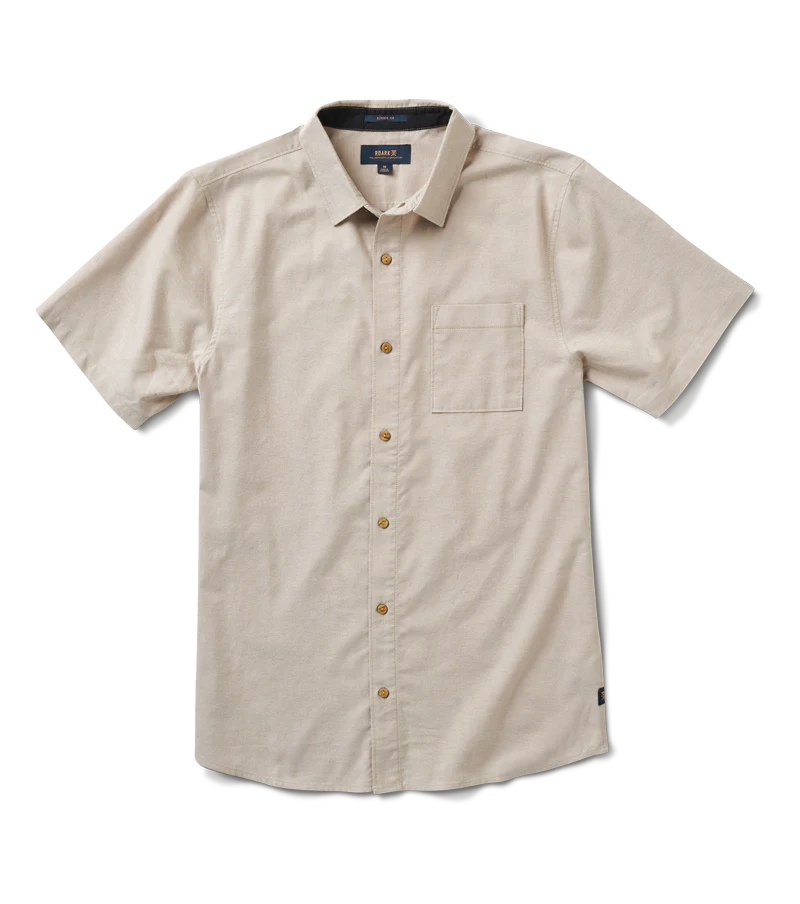Well Worn Short Sleeve Button Up Shirt - Khaki