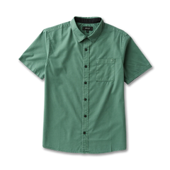 Made To Fade Short Sleeve Button Up Shirt - Washed Slate Green