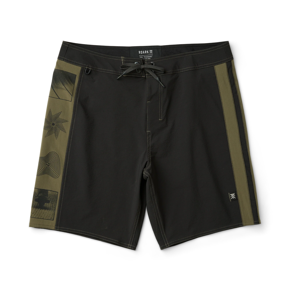 Passage Panel 18.5" Boardshorts - Black