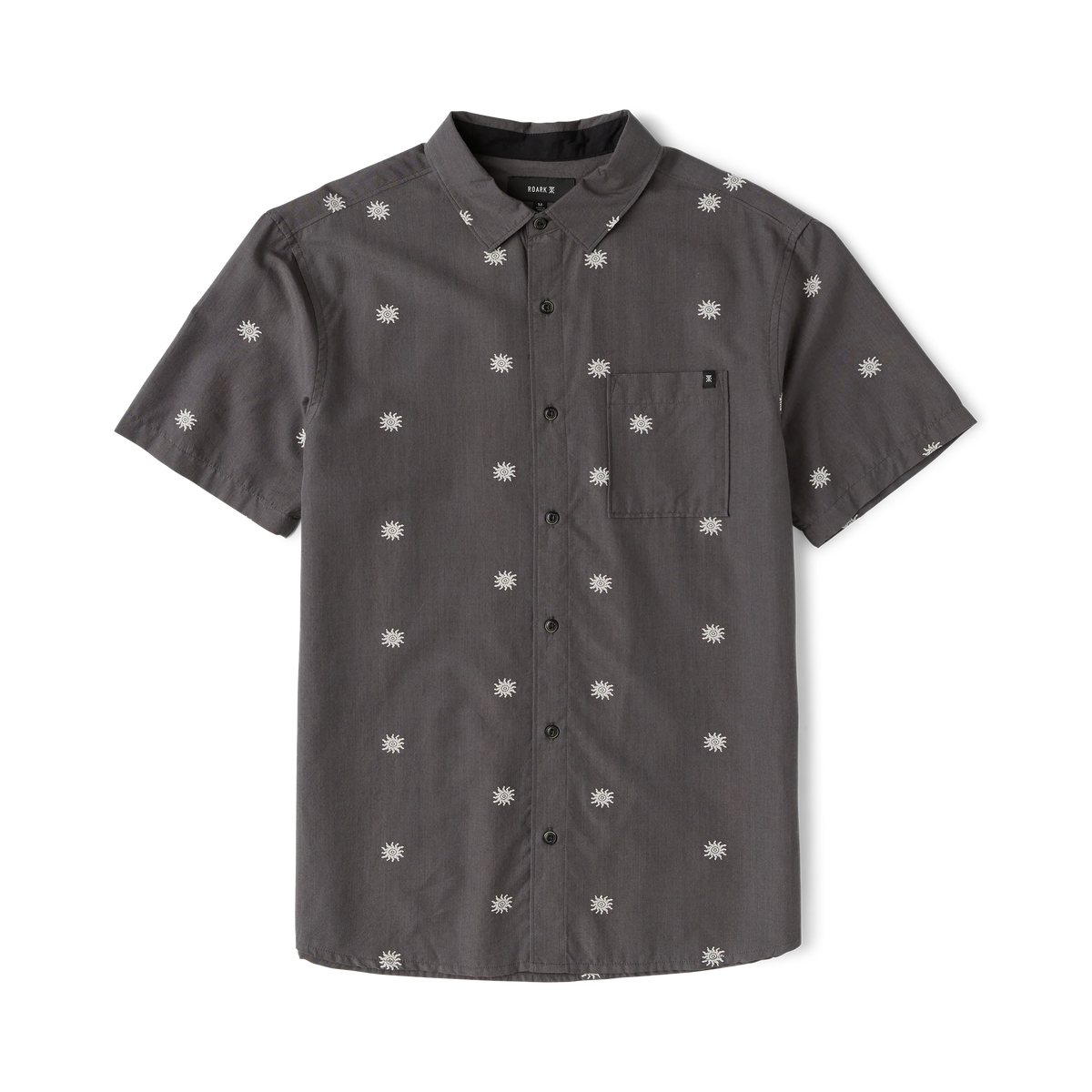 Journey Short Sleeve Button Up Shirt - Charcoal