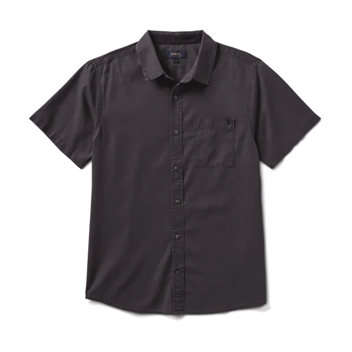 Made To Fade Short Sleeve Button Up Shirt - Washed Charcoal