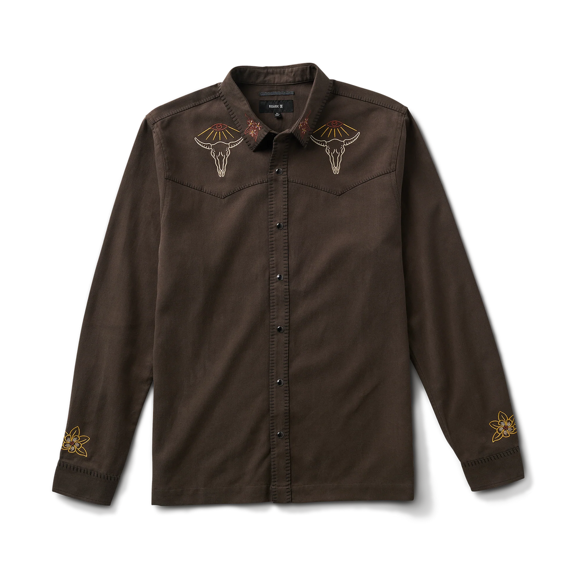 On the Range Long Sleeve Button Up Shirt - Dark Brown