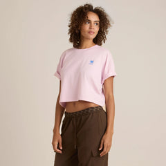 Sunburst Boxy Cropped Premium Tee - Dusty Orchid
