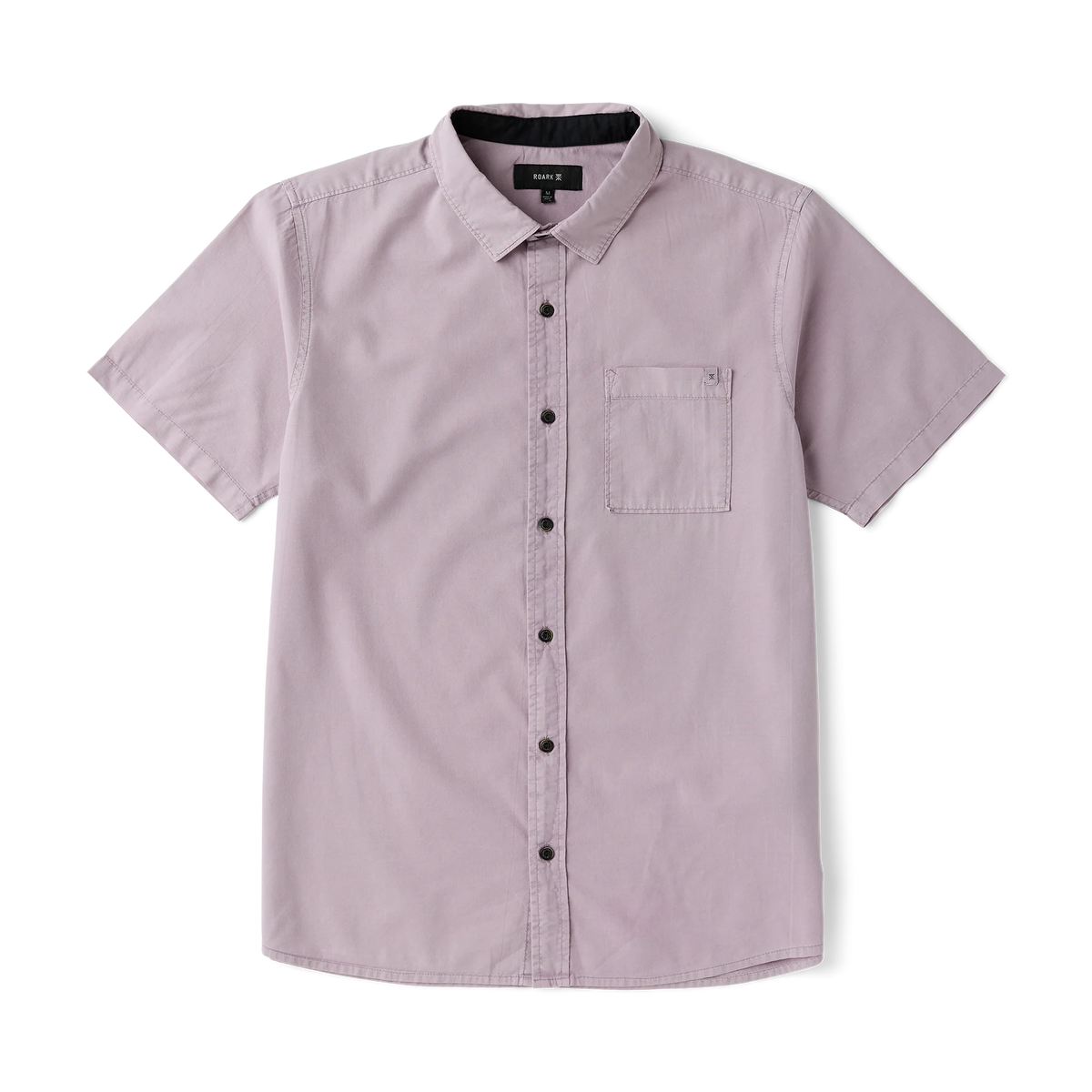 Made To Fade Short Sleeve Button Up Shirt - Washed Dusty Lilac
