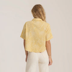Bless Up Camp Button Up Shirt - Wheat