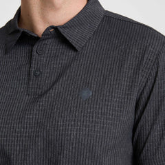 Bless Up Breathable Stretch Polo Shirt - Black
