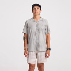 Bless Up Trail Button Up Shirt - Ghost Grey