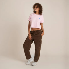 Sunburst Boxy Cropped Premium Tee - Dusty Orchid