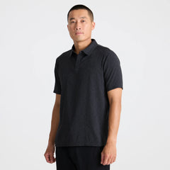 Bless Up Breathable Stretch Polo Shirt - Black