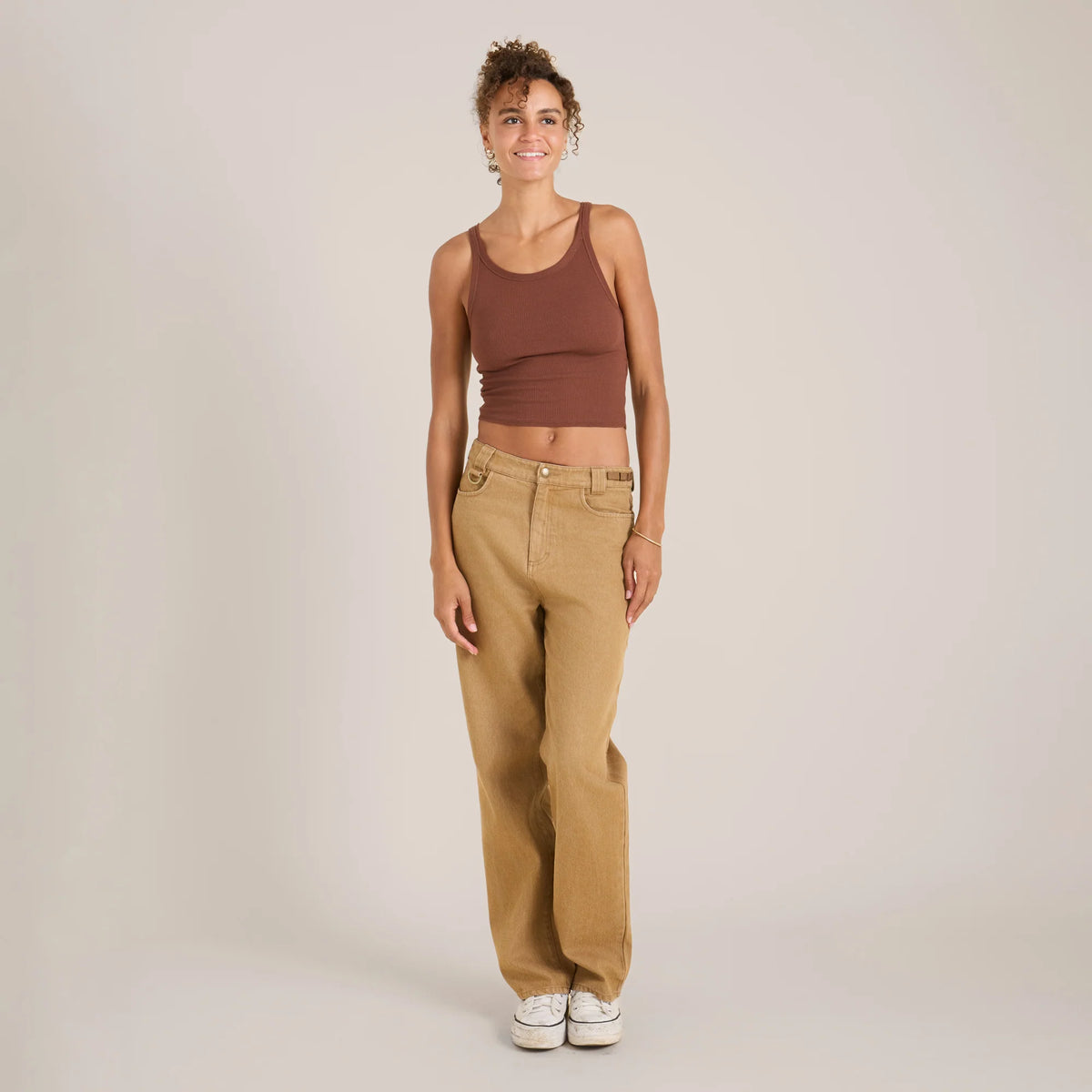 Wind Worn Tank Top - Sepia