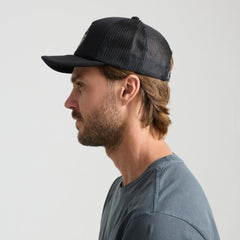 Foam Trucker Global Snapback Hat - Black