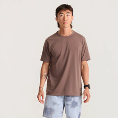 Mathis Active Short Sleeve Tee - Faded Brown