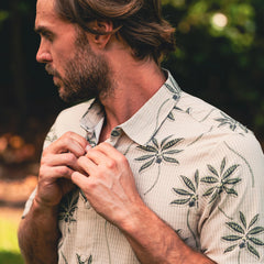 Bless Up Breathable Stretch Shirt - Fossil Print