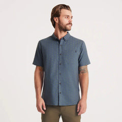 Scholar Stretch Organic Short Sleeve Button Up Shirt - Tundra