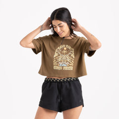 Earth Mystic Cropped Boxy Premium Tee - Woodland